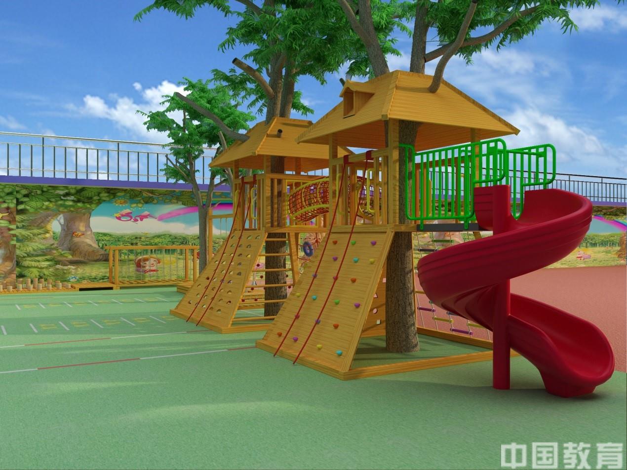 天津公安局幼儿园--树屋设计改变传统玩法_中
